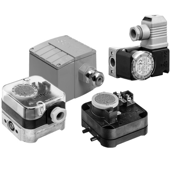 Pressure switches for gas and air